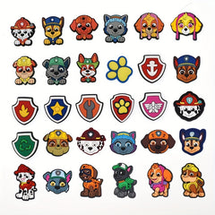 30pcs Dogs Shoe Charms for Bubble Slides Sandals Shoe Decorations Accessories