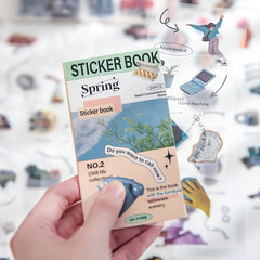 20pcs PET Flat Sticker Retro Literary Theme DIY Journal Decoration