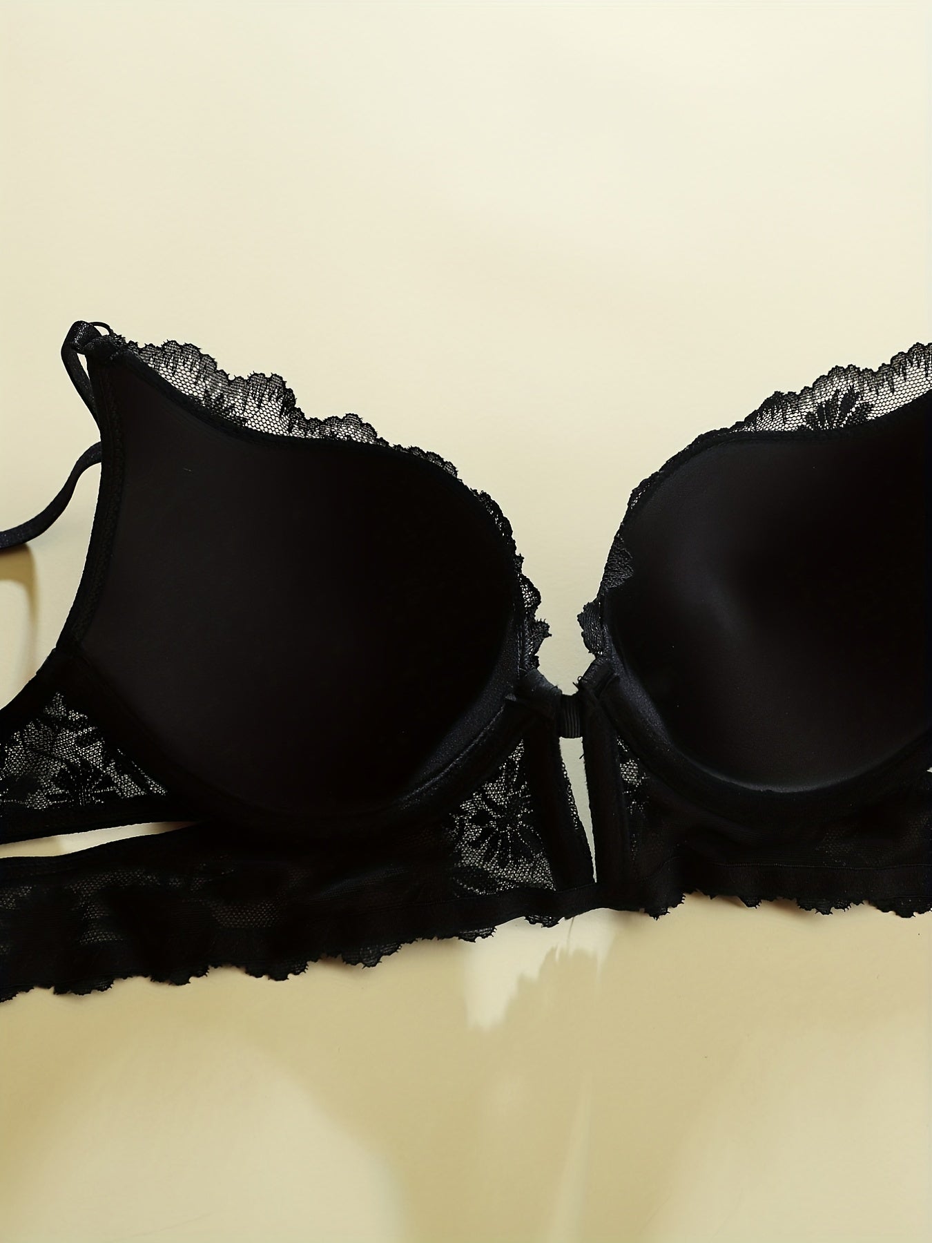 Lace Push Up Bra Hollow Out Plunge Bra Women's Lingerie