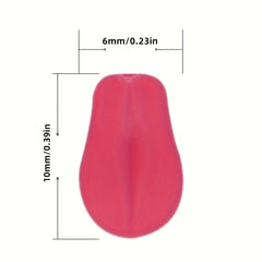 8pcs Red Heart Puppy Tongue Decorations Plush Accessories for Keychains