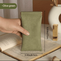 Portable Glasses Storage Bag PU Leather Protection Box