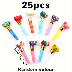25pcs Colorful Noisemakers for Fun and Memorable Parties