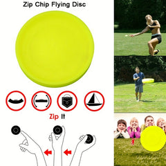 Silicone Pocket Zip Chip Flying Disc Outdoor Spin Game Toy