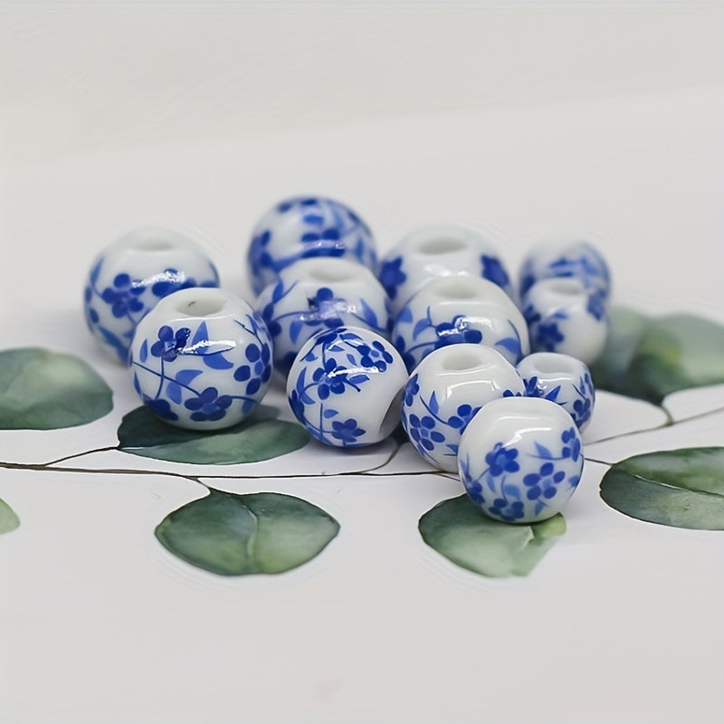 Retro Porcelain Orchid Beads DIY Jewelry Making