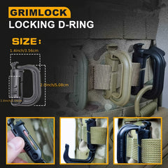 18pcs MOLLE Webbing Accessories Carabiner With Storage Bag