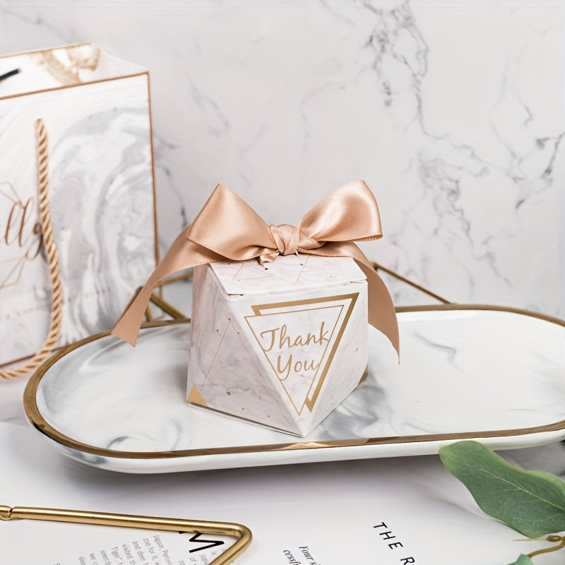 10pcs Wedding Candy Box With Bowknot for Thanksgiving
