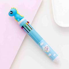 Cartoon Dinosaur Gel Pen Refill Core 0.5mm 10-Color In One Pen