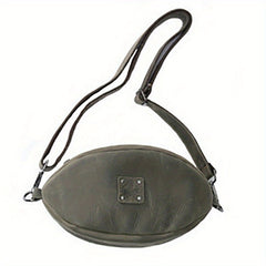 Cowhide Rugby Bag Men's Retro Crossbody Small Bag Leather Shoulder Bag