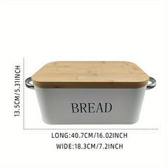 Metal Bread Box Kitchen Storage with Lid, Hand Wash Bread Storage Bin