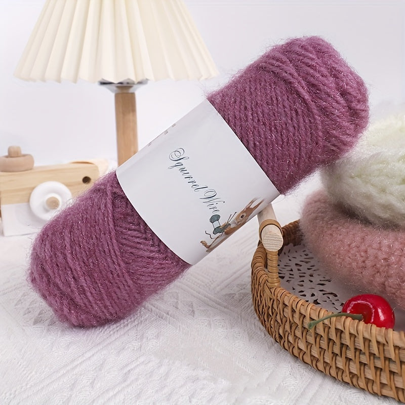 100 Fine Polyester Crochet Yarn - 4 Layers, Medium Thick, Warm & Soft Yarn