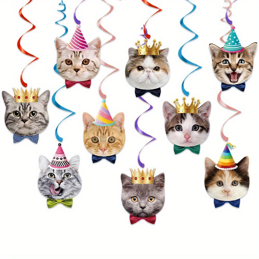 Cartoon Cat Party Decorations for Cat's Birthday Celebration