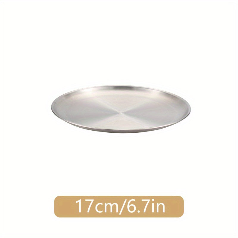 Stainless Steel 1pc Dinner Plate Round Dessert Tray