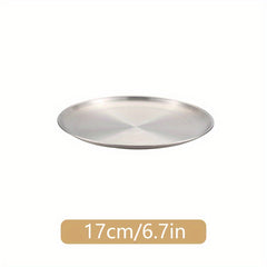 Stainless Steel 1pc Dinner Plate Round Dessert Tray