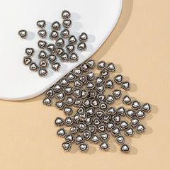 100pcs Retro Heart Beads DIY Jewelry Making Accessories
