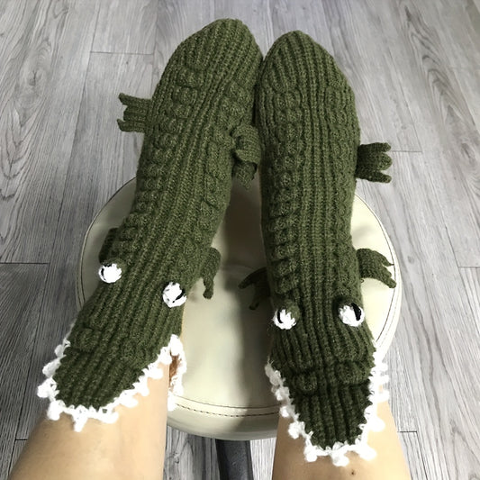 Funny Cartoon Crocodile Socks for Women