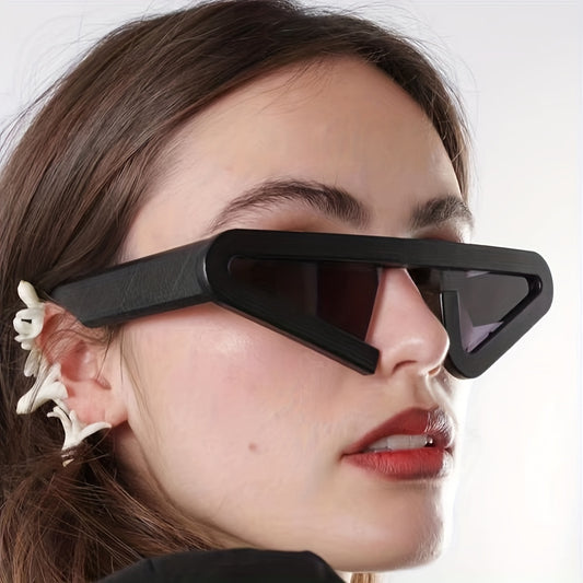 Irregular Frame Sunglasses Gradient Lens Hip Hop Style Eyewear