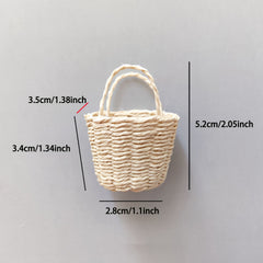 Mini Basket Small Cloth Weaving Paper Vine Basket Decoration Easter