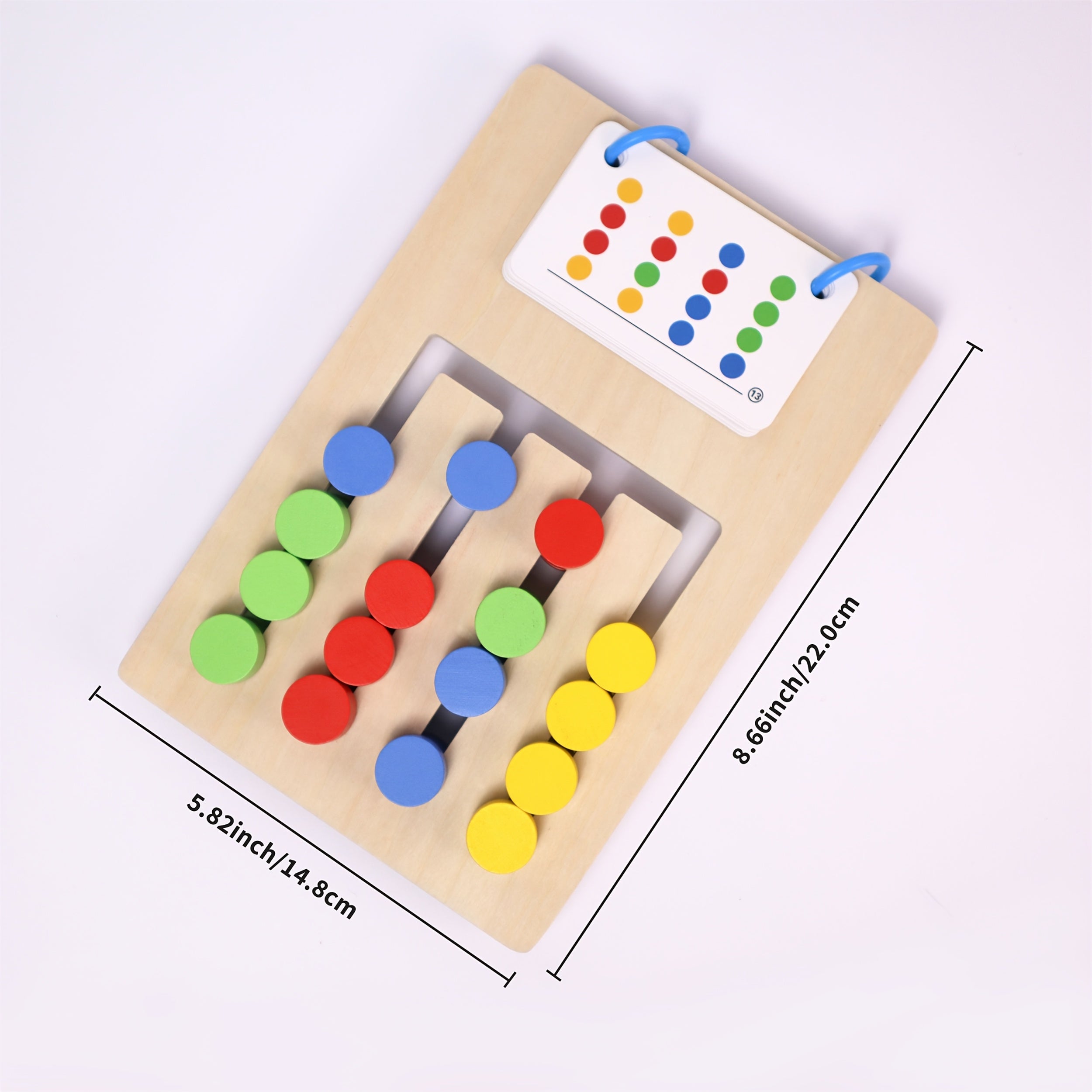 Wooden Matching Slide Puzzle for Kids 3 6 Years Shape Sorting Game