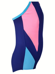 Girls Splicing SWEET Print Sleeveless 1 piece Swimwear Summer Clothes
