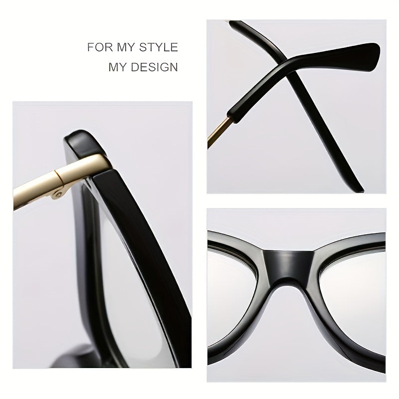 Clear Lens Cat Eye Glasses Light Blocking Anti Fatigue