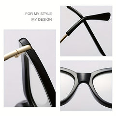 Clear Lens Cat Eye Glasses Light Blocking Anti Fatigue