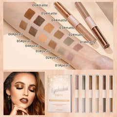 6pcs Liquid Eyeshadow Set Pearly Matte Double Ended Eyeshadow