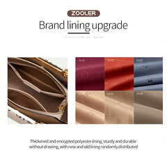 Versatile Large Capacity Cowhide Handbag for Women