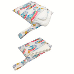 Rainbow Print Waterproof Diaper Bag Set