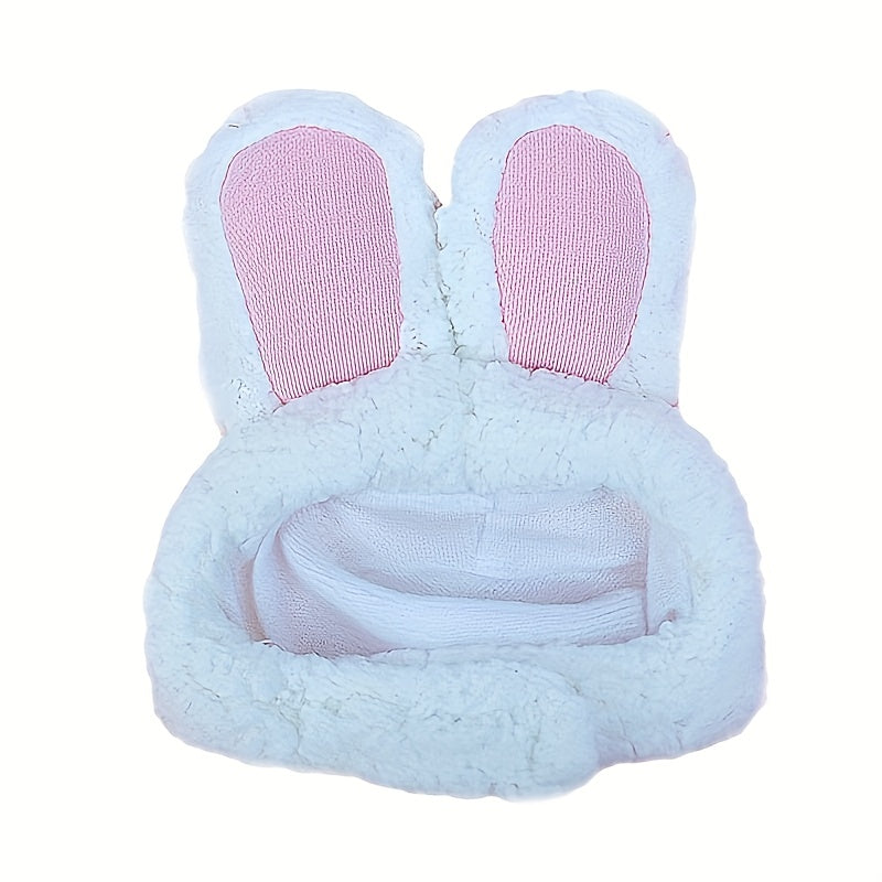 Plush Cat Headgear with Bunny Ears for Pet Cosplay
