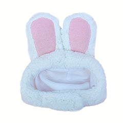 Plush Cat Headgear with Bunny Ears for Pet Cosplay