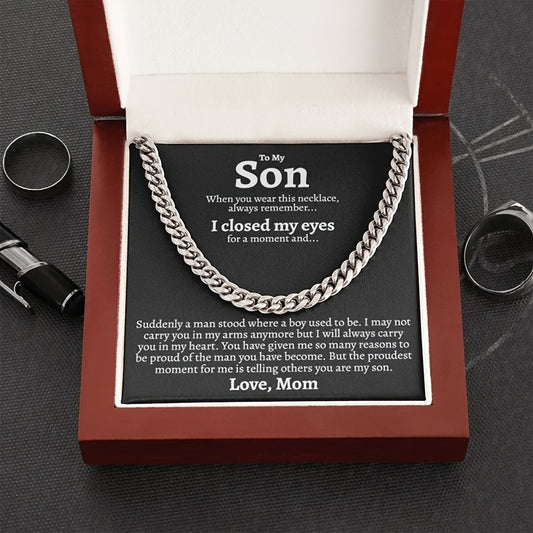 Boys Stainless Steel Chain Necklace Gift for Son
