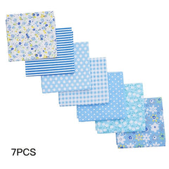 7pcs Cotton Craft Fabric Patchwork Bundle Squares DIY Sewing Scrapbooking