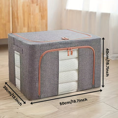 Large Capacity Clothes Storage Bags with Metal Frame