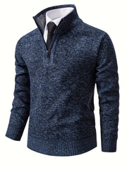 Men's High Neck Fleece Pullover Sweater