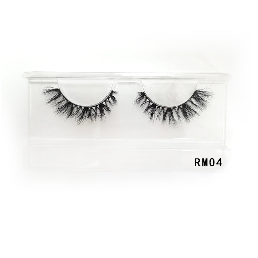 Slim 16mm Natural 3D Mink Eyelashes Soft Reusable False Eyelashes Bulk