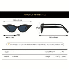 Y2K Cat Eye Sunglasses UV400 Sun Shades Decorative Glasses