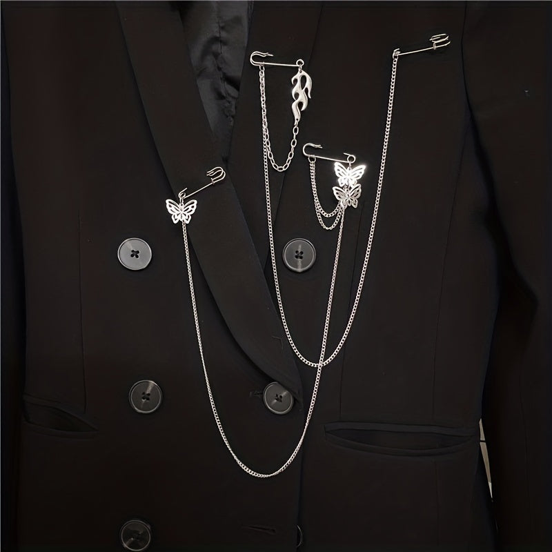 Street Style Waist Chain Brooch for Men and Women