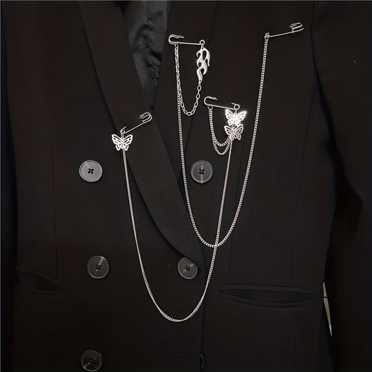 Street Style Waist Chain Brooch for Men and Women