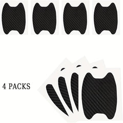 4pcs Carbon Fiber Door Handle Protector Sticker - Upgrade Your Car's Look