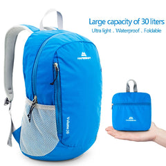 30L Waterproof Foldable Backpack for Men - Outdoor Trekking Rucksack