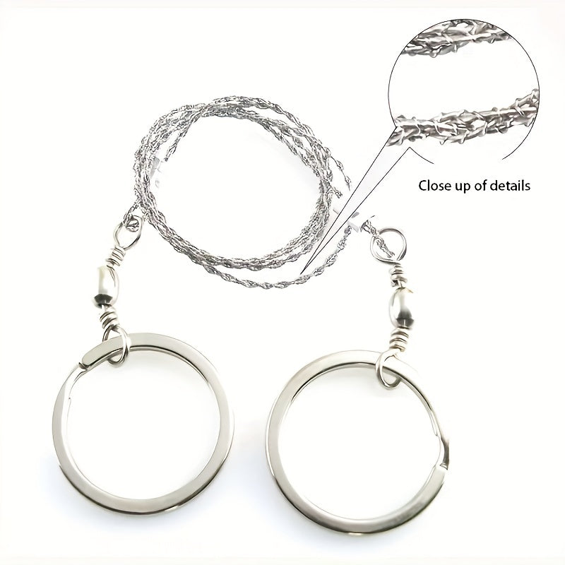 2pcs Portable Wire Saw Stainless Steel Pocket Saw for Outdoor Survival