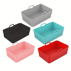 Rectangular Silicone Air Fryer Liner 21x14 Non Stick Dual Zone Baking Tray