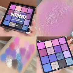 Vibrant 16-Color Eyeshadow Palette for Stunning Eye Look