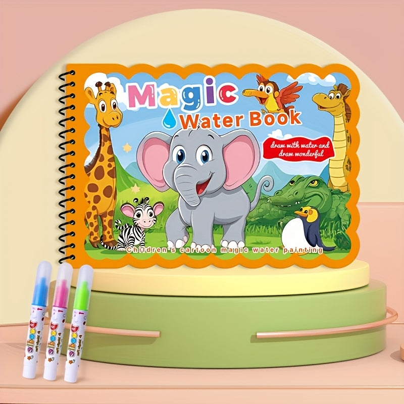 4pcs Reusable Water Book with Pens