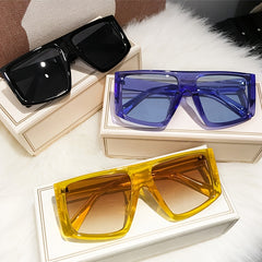 Oversized Rectangular Sunglasses Y2k Retro Style