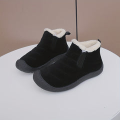 Women's Solid Snow Boots Plush Lined Slip On Winter Non Slip Boots