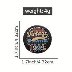 18th Birthday Enamel Pins Custom Brooches Lapel Badges
