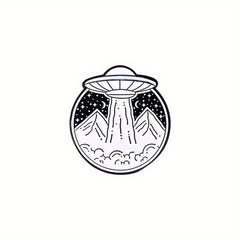 Outer Space Landscape Enamel Pins & Painting Bag Brooch Lapel Badge