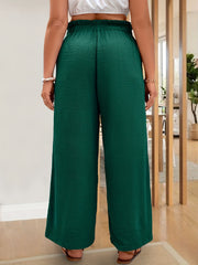 Women's Plus Wide Leg High Rise Pants