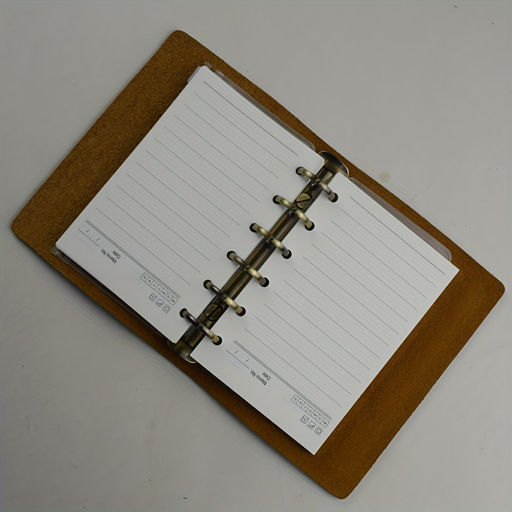 Vintage Leather Note Book 96 Sheets Cowhide Plan Note